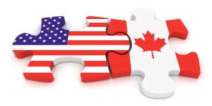 USA Canada Puzzle Concept
